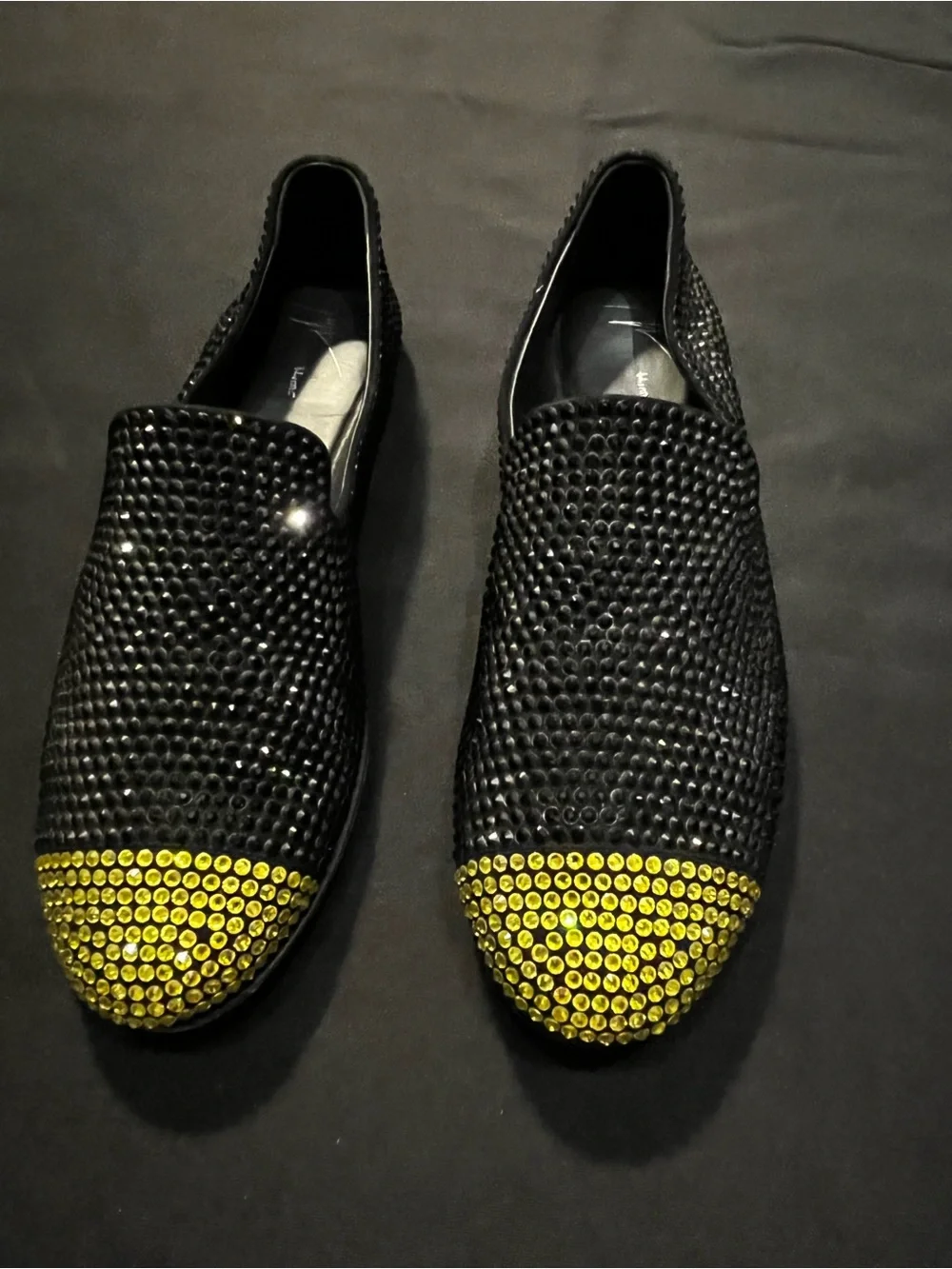 AUTHENTIC $1,495 GIUSEPPE ZANOTTI Swarovski crystals mens 8.5 dress shoe loafers